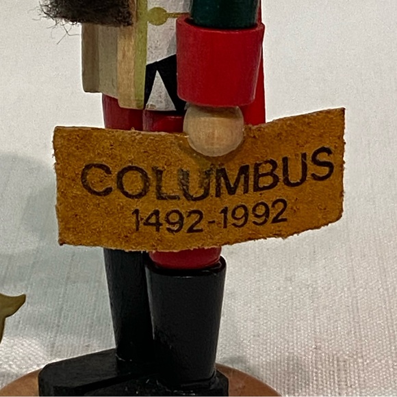 Steinbach Mini Christopher Columbus Nutcracker w/Anchor & Sign 1492-1992 5" Tall - Picture 4 of 16